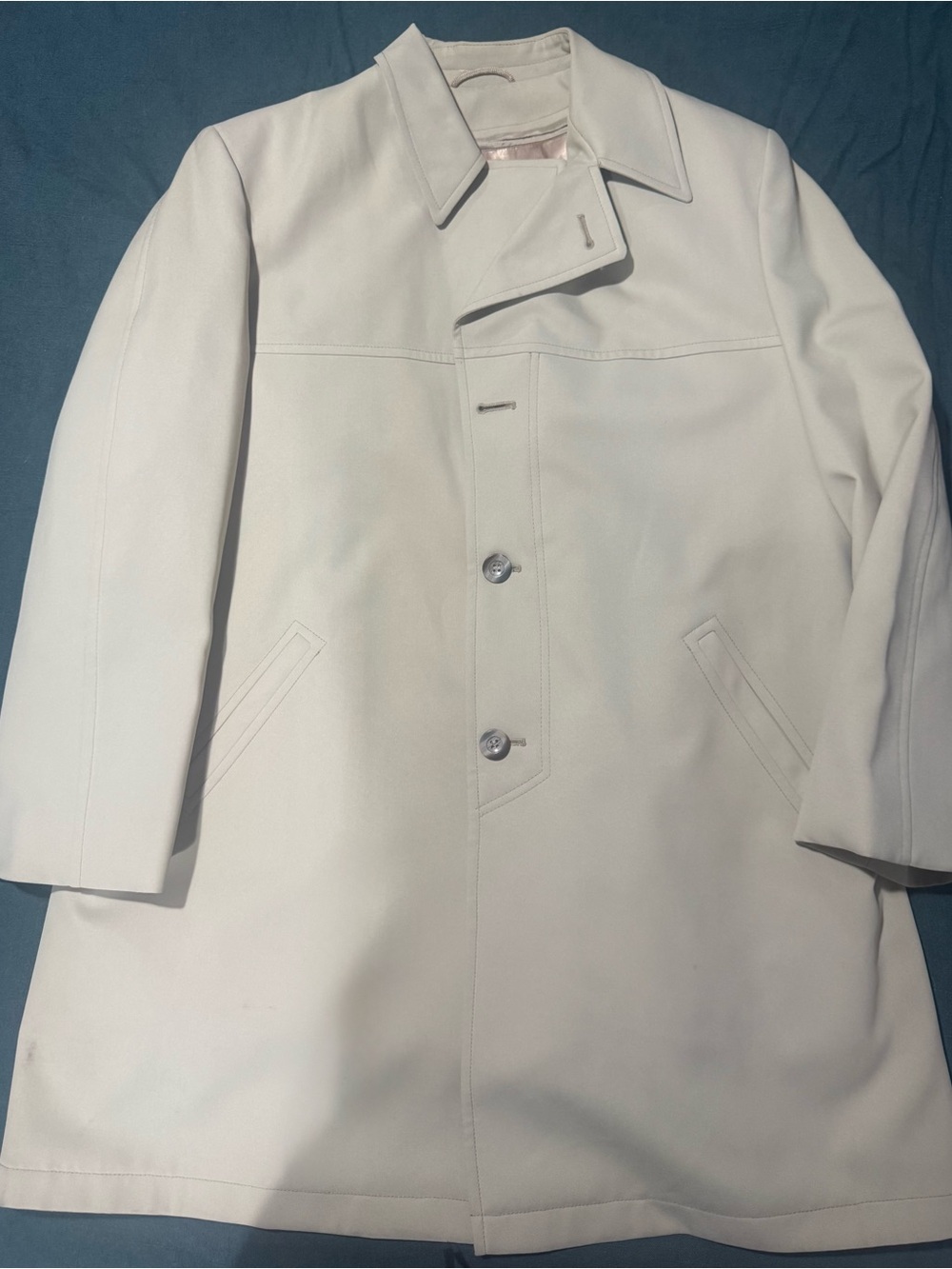 Vintage Mid Century 1970s Trench Coat "All Weather Coat" by Grais with faux fur